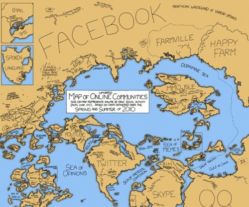 xkcd map of social media